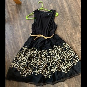 Black and Gold Dress With Tulle